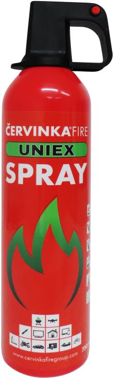 Hasiaci sprej UNIEX 750 ml hasenie lítiových batérií