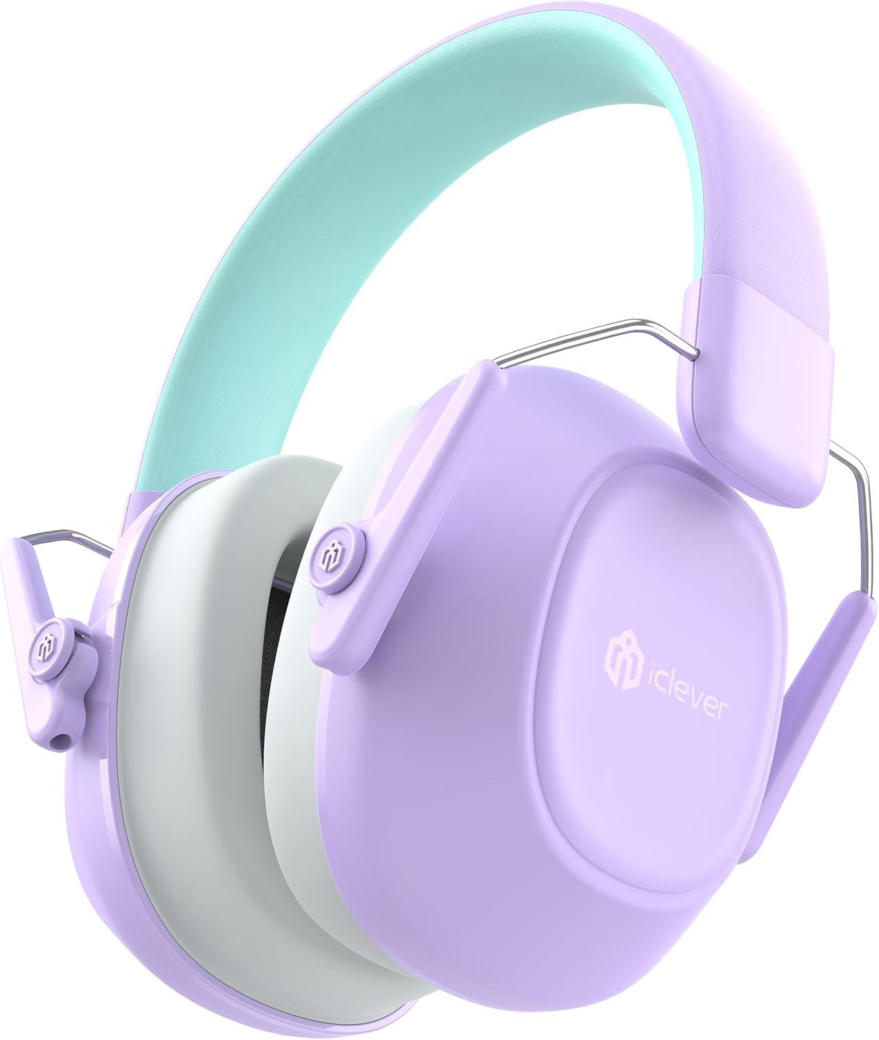 iClever Noise Cancelling Ear Muffs for Kids Purple