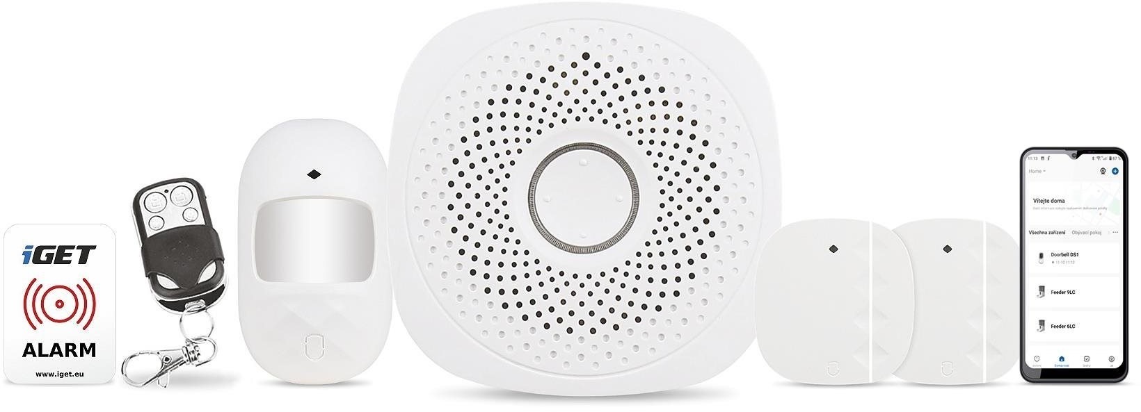 iGET HOME Alarm X1 – inteligentný zabezpečovací systém Wi-Fi, aplikácia iGET HOME, súprava