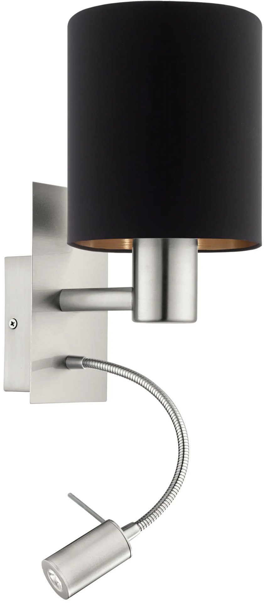 Eglo PASTERI E27, LED 1 × 40 W, 1 × 3,5 W, čierna / medená