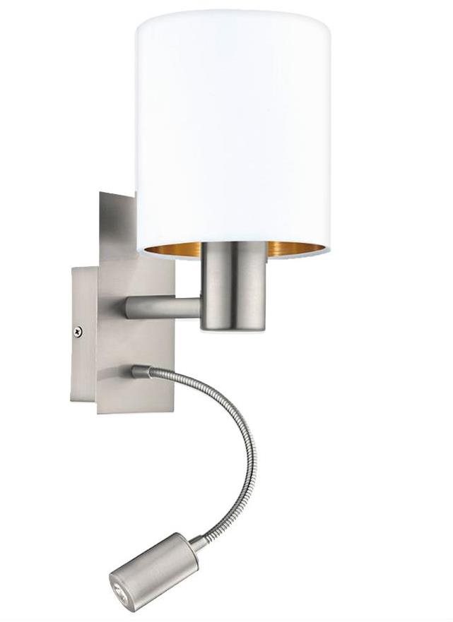 Eglo - LED - Nástenné svietidlo 1xE27/40W+LED/3,5W biele