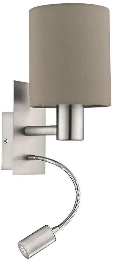 Eglo – LED Nástenné svietidlo 1× E27/40 W + LED/3,5 W béžová