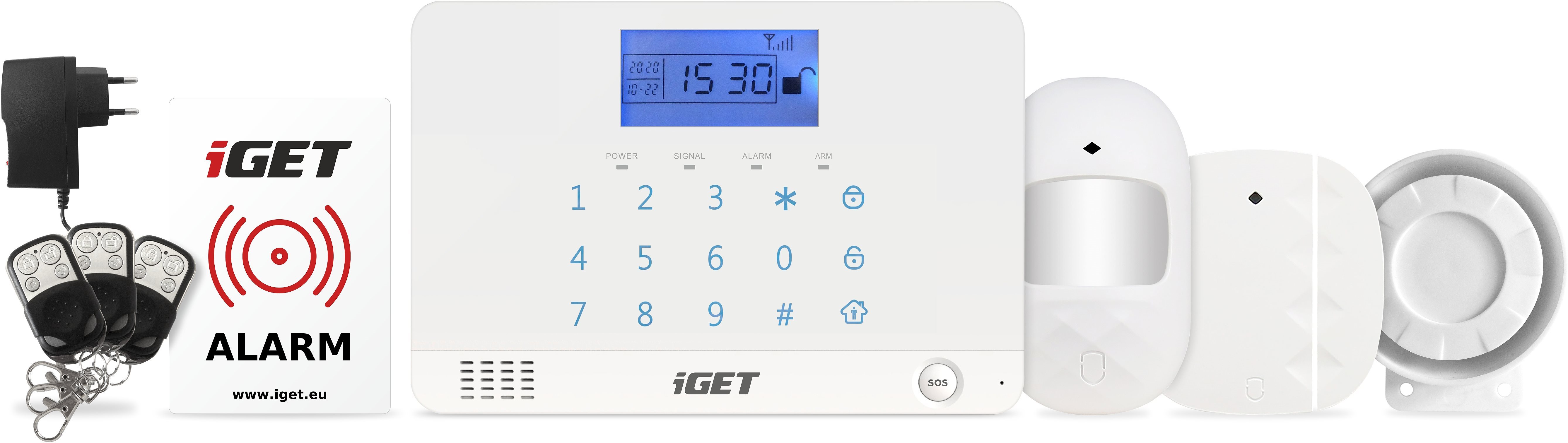 iGET SECURITY M3B bezdrôtový GSM alarm