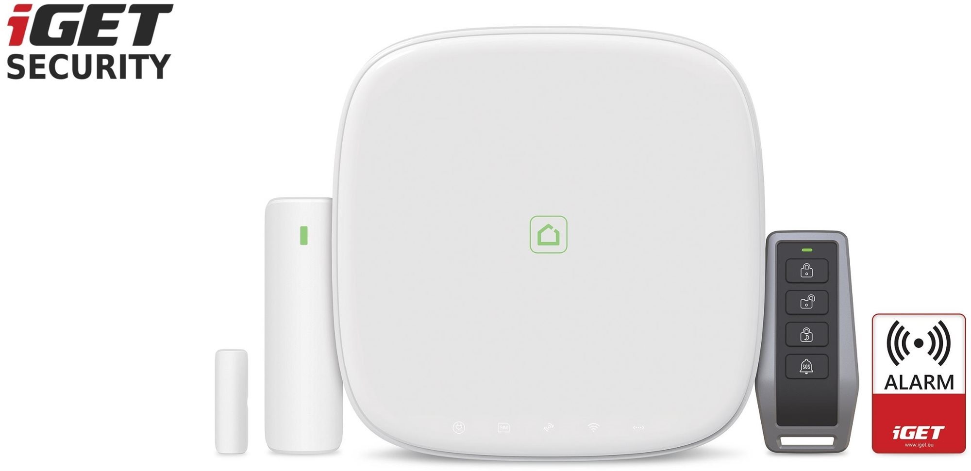 iGET SECURITY M5-4G Lite – inteligentný zabezpečovací systém 4G LTE/WiFi/LAN, súprava