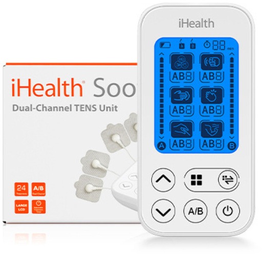 iHealth Soothe TENS duálny elektrostimulátor s príslušenstvom