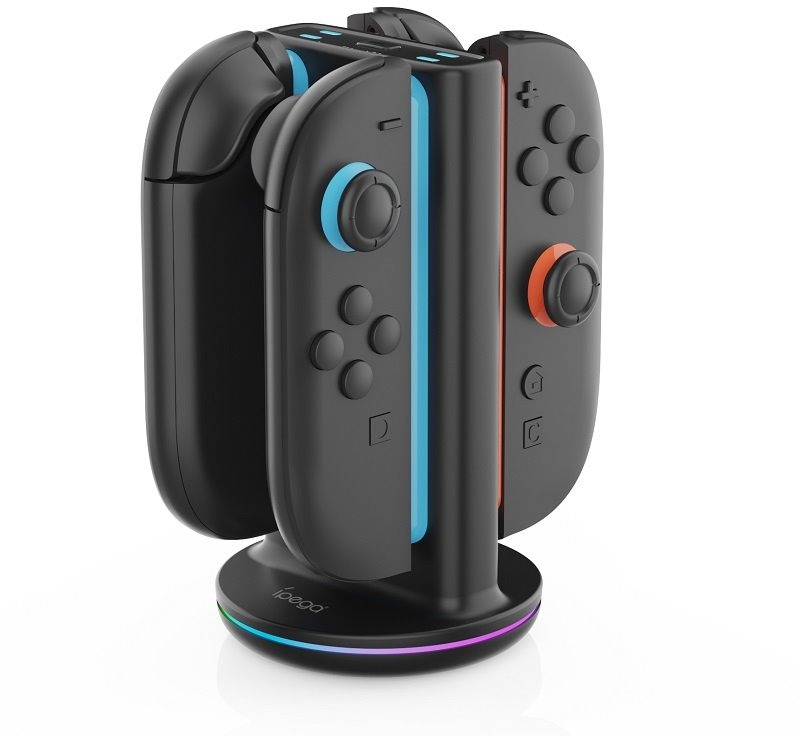 iPega SW2051 Nabíjacia Stanica s RGB pre JoyCon Ovládače Nintendo Switch 2 Black
