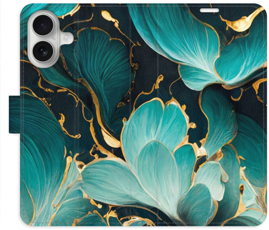 iSaprio Flip puzdro Blue Flowers 02 pre iPhone 16