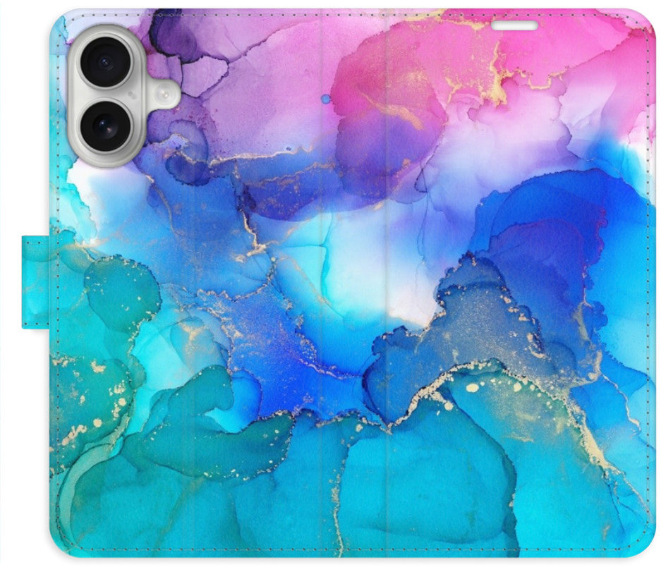 iSaprio Flip puzdro BluePink Paint pre iPhone 16