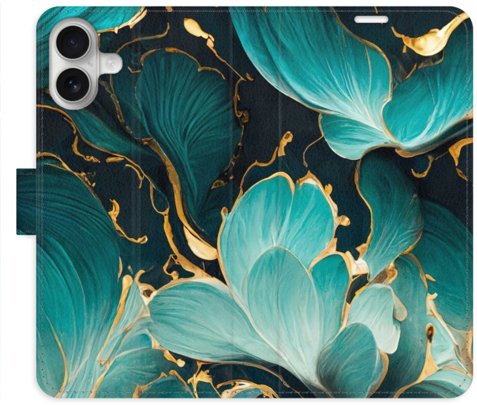 iSaprio Flip puzdro Blue Flowers 02 pre iPhone 16 Plus