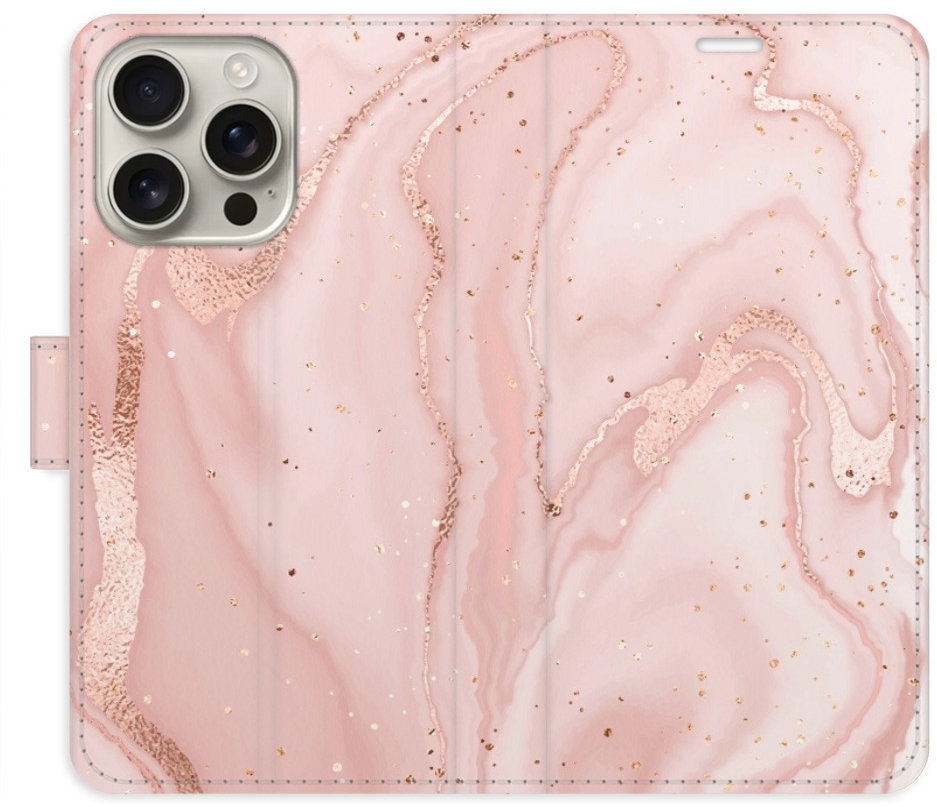 iSaprio Flip puzdro RoseGold Marble na iPhone 16 Pro
