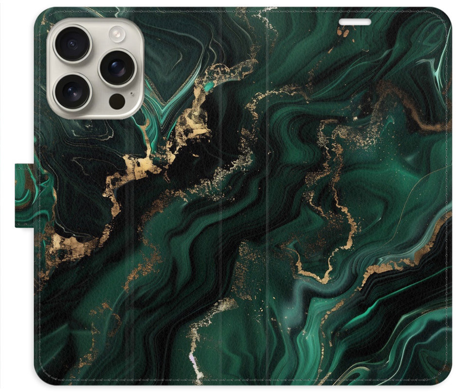 iSaprio Flip puzdro Emerald 02 pre iPhone 16 Pro