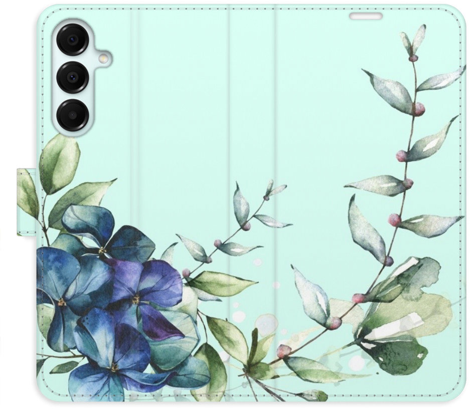 iSaprio Flip puzdro Blue Flowers pre Samsung Galaxy A16 5G