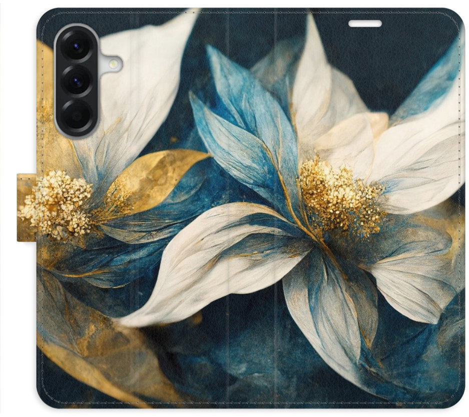 iSaprio Flip puzdro Gold Flowers pre Samsung Galaxy A56