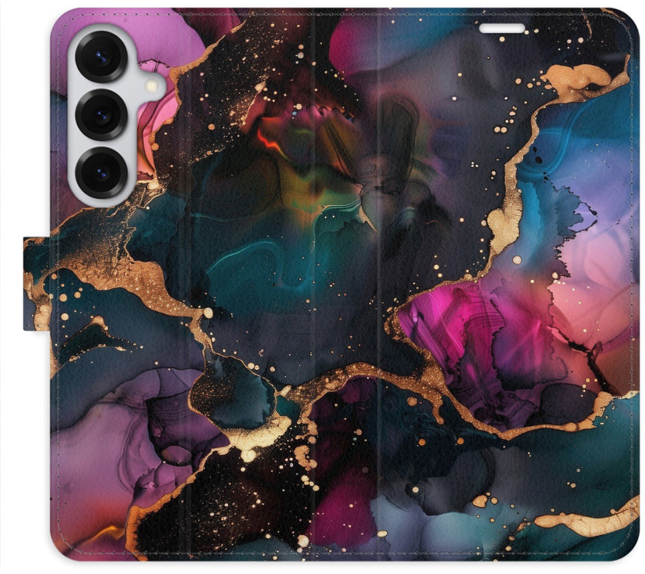 iSaprio Flip puzdro Dark Marble pre Samsung Galaxy S25+