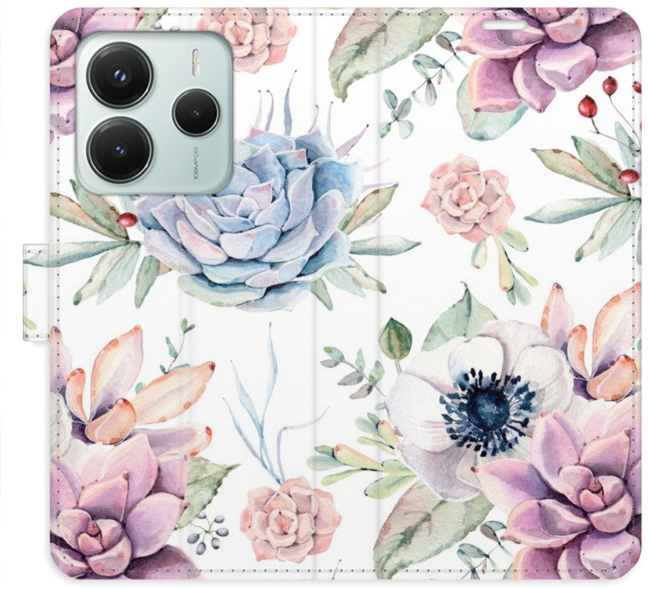 iSaprio Flip puzdro Succulents Pattern pre Xiaomi Redmi Note 14 5G