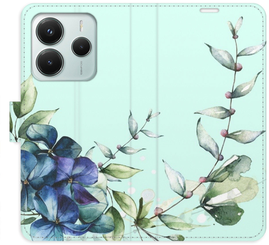 iSaprio Flip puzdro Blue Flowers pre Xiaomi Redmi Note 14 5G
