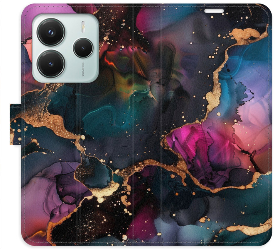 iSaprio Flip puzdro Dark Marble pre Xiaomi Redmi Note 14 5G
