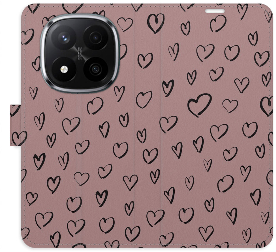 iSaprio Flip puzdro Heart Dark 02 pre Xiaomi Redmi Note 14 Pro 5G/14 Pro+ 5G