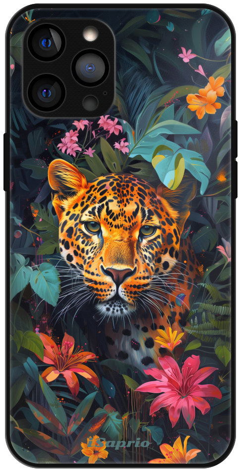 iSaprio Lesklé puzdro Flower Jaguar – iPhone 12 Pro