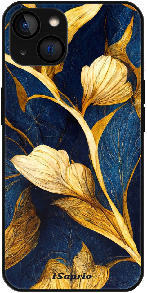 iSaprio Lesklé puzdro Gold Leaves – iPhone 13