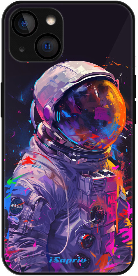 iSaprio Lesklé puzdro Neon Astronaut – iPhone 13