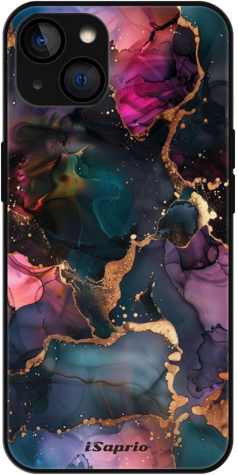 iSaprio Lesklé puzdro Dark Marble 10 – iPhone 13