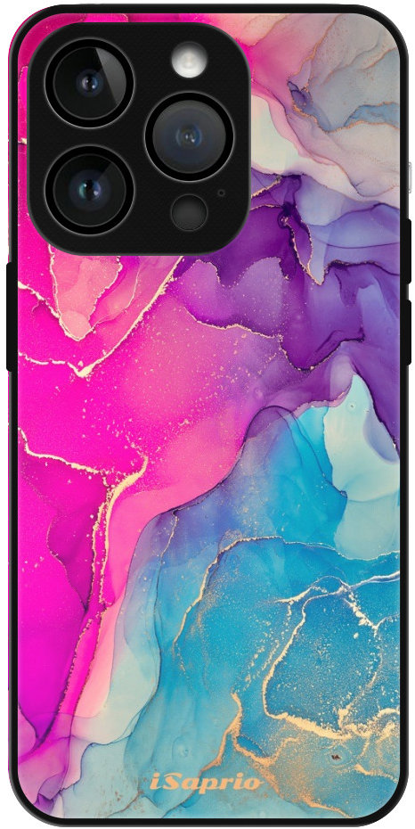 iSaprio Lesklé puzdro Purple Ink – iPhone 15 Pro