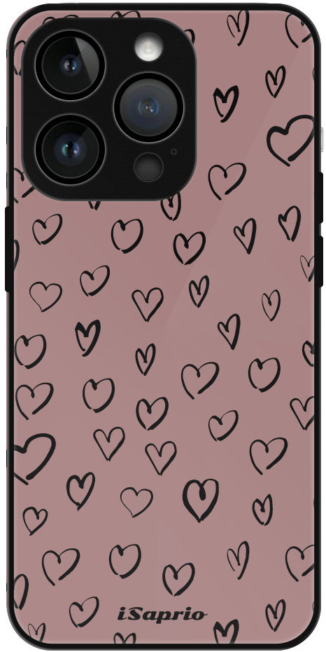 iSaprio Lesklé puzdro Heart Dark – iPhone 15 Pro