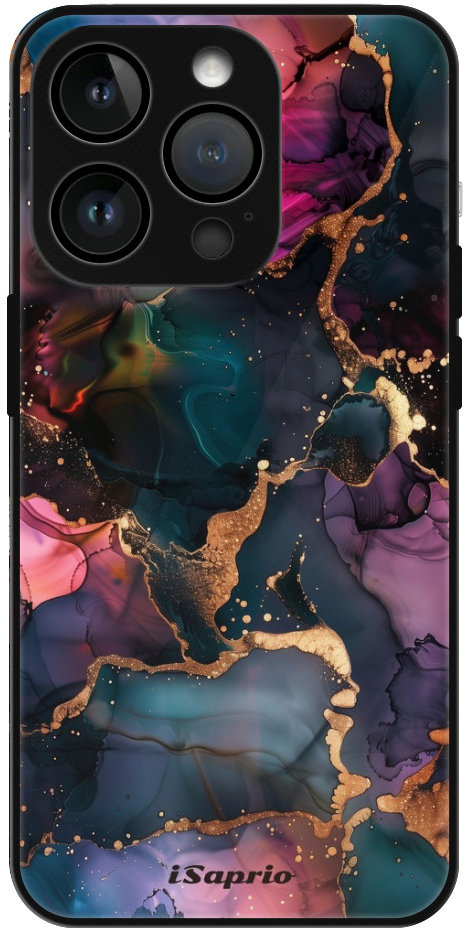 iSaprio Lesklé puzdro Dark Marble 10 – iPhone 15 Pro