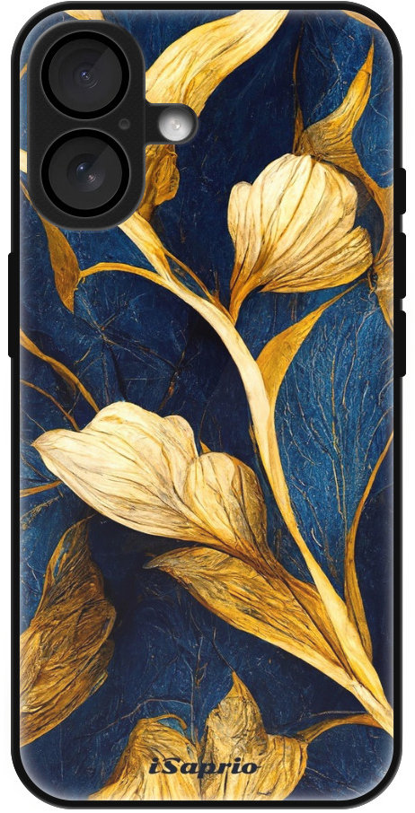 iSaprio Lesklé puzdro Gold Leaves – iPhone 16