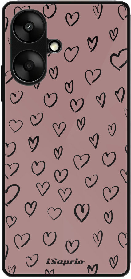 iSaprio Lesklé puzdro Heart Dark – Xiaomi Redmi 13C 5G