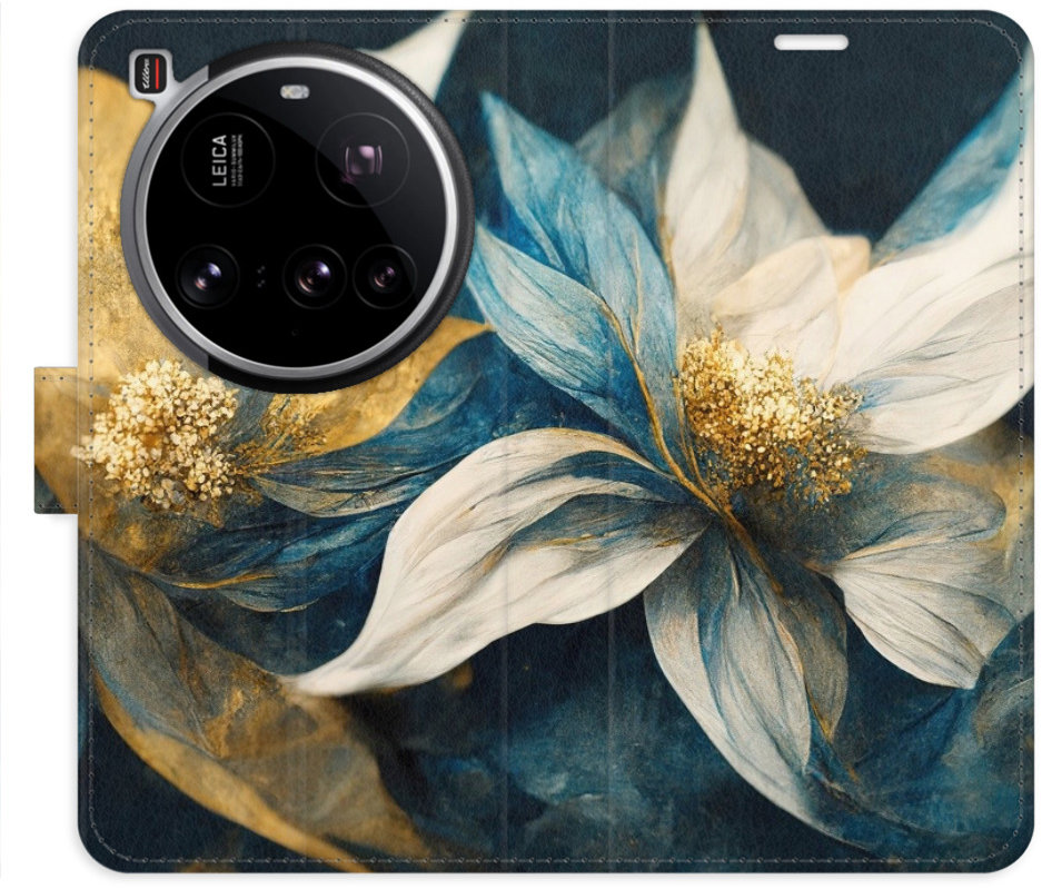iSaprio Flip puzdro Gold Flowers pre Xiaomi 15 Ultra