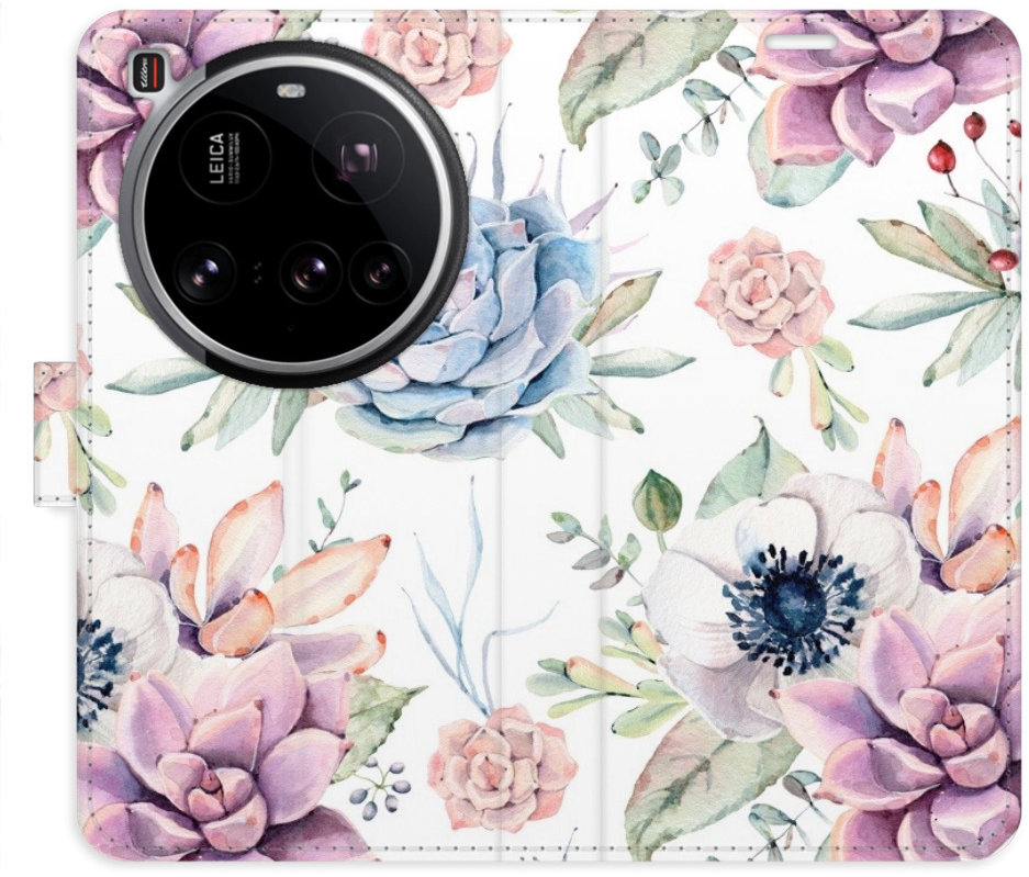 iSaprio Flip puzdro Succulents Pattern pre Xiaomi 15 Ultra