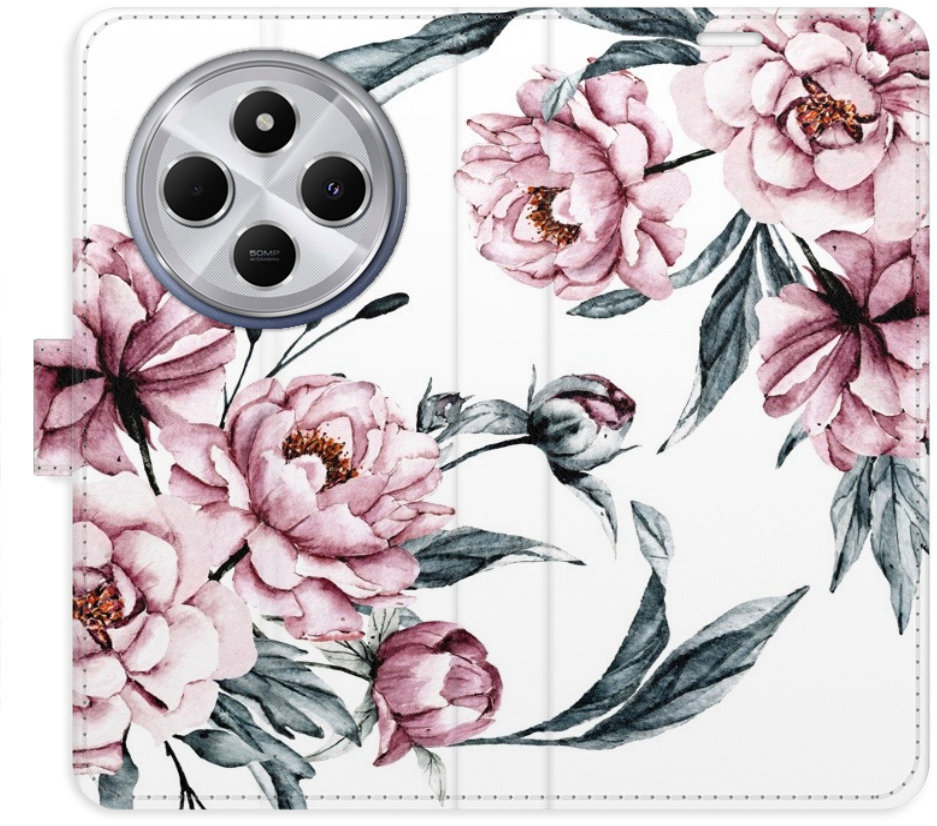 iSaprio Flip puzdro Pink Flowers pre Xiaomi Redmi 14C/Poco C75
