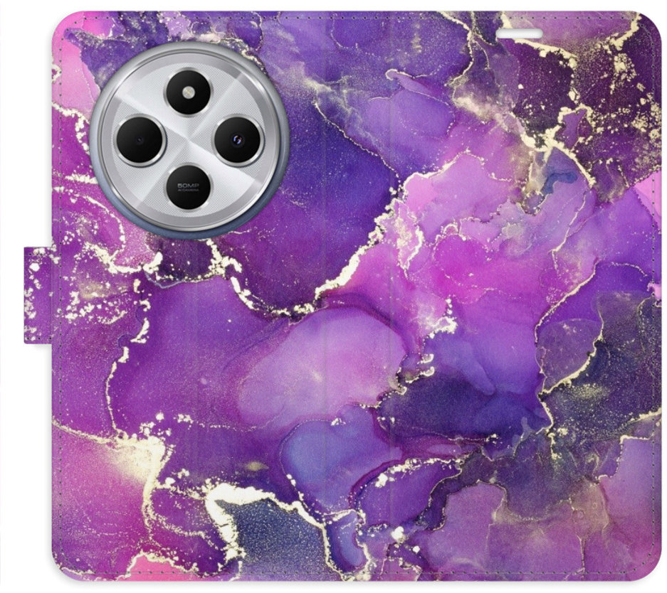 iSaprio Flip puzdro Purple Marble pre Xiaomi Redmi 14C/Poco C75