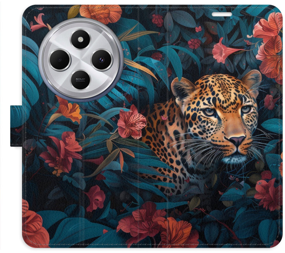 iSaprio Flip puzdro Flower Jaguar 02 pre Xiaomi Redmi 14C/Poco C75