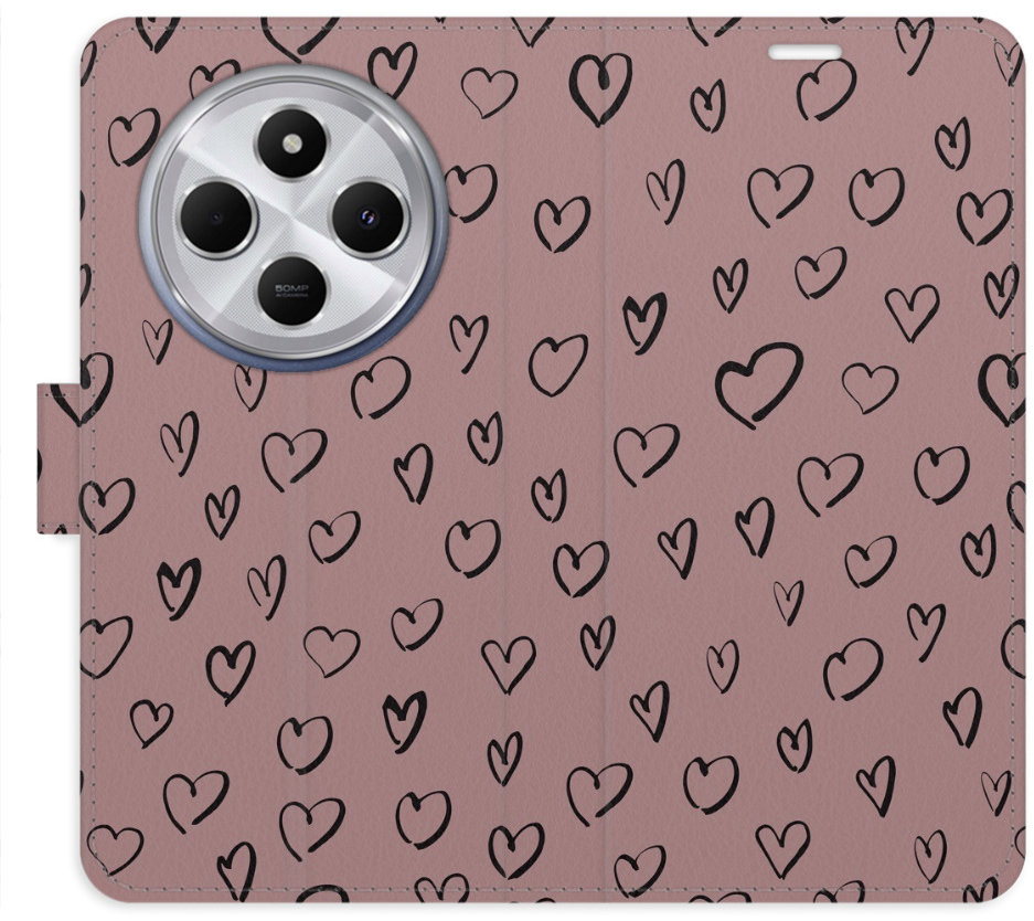 iSaprio Flip puzdro Heart Dark 02 pre Xiaomi Redmi 14C/Poco C75