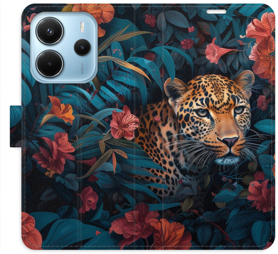 iSaprio Flip puzdro Flower Jaguar 02 pre Xiaomi Redmi Note 14