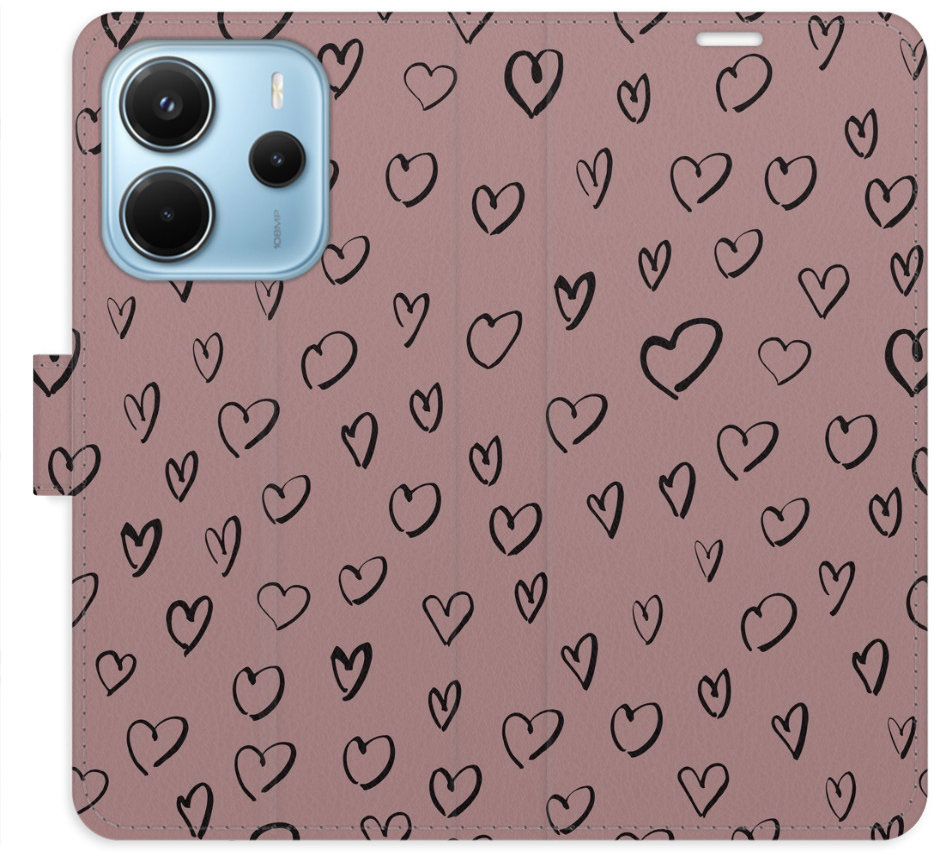 iSaprio Flip puzdro Heart Dark 02 pre Xiaomi Redmi Note 14