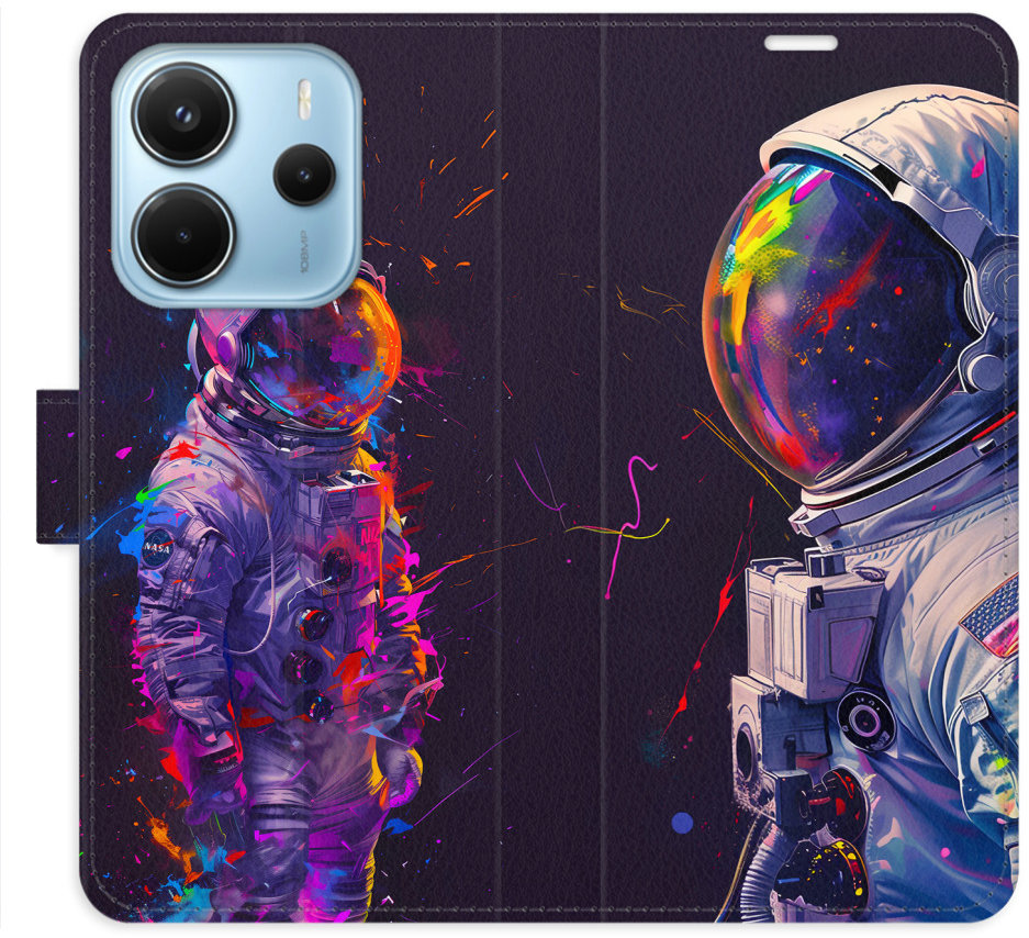 iSaprio Flip puzdro Neon Astronaut 02 pre Xiaomi Redmi Note 14