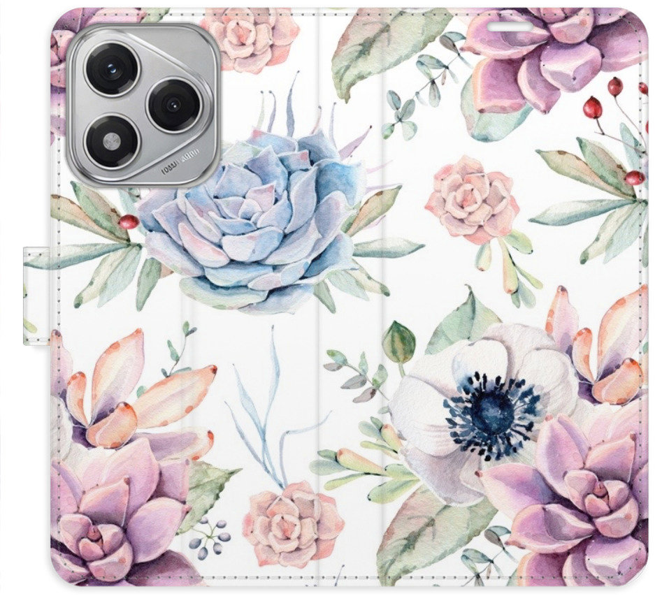 iSaprio Flip puzdro Succulents Pattern pre Honor 400 Lite
