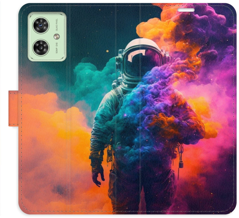 iSaprio Flip puzdro Astronaut in Colours 02 pre Motorola Moto G54 5G/G54 5G Power Edition