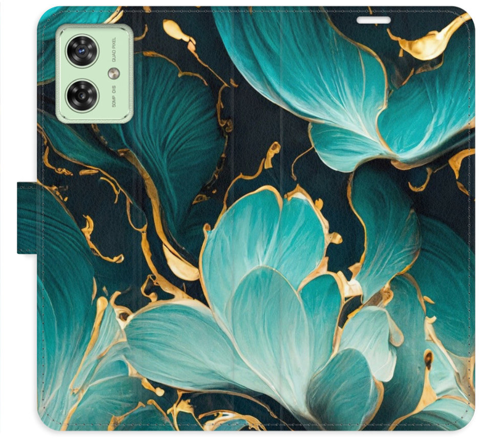 iSaprio Flip puzdro Blue Flowers 02 pre Motorola Moto G54 5G/G54 5G Power Edition