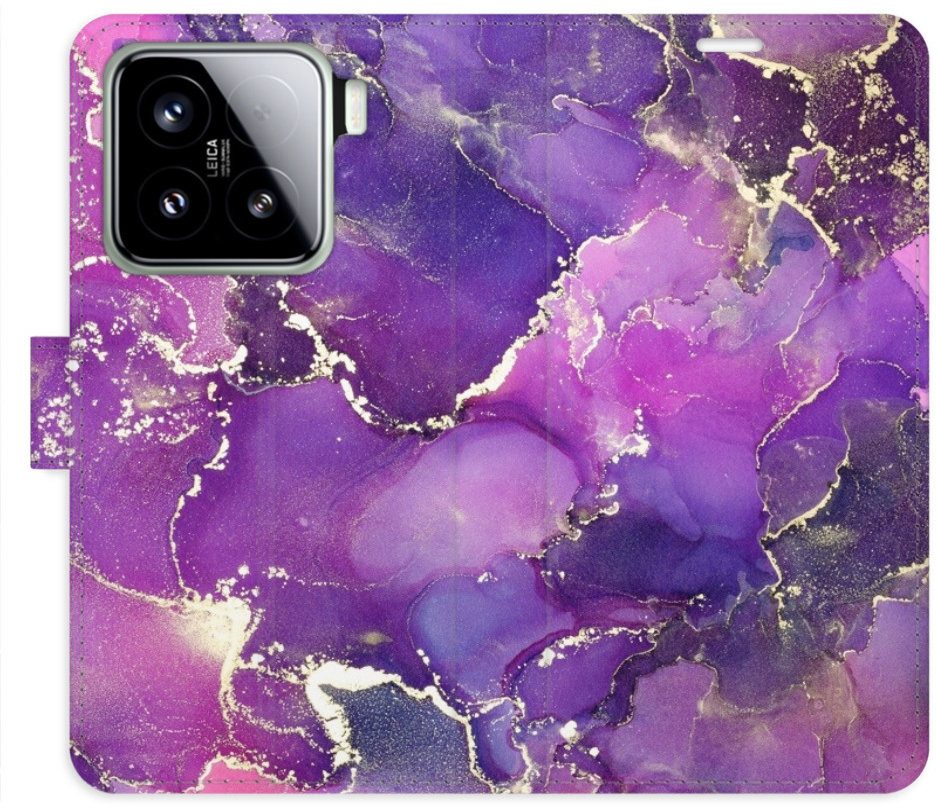 iSaprio Flip puzdro Purple Marble pre Xiaomi 15