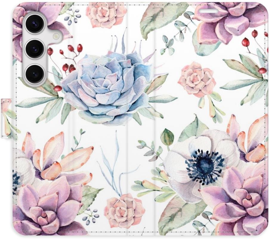 iSaprio flip puzdro Succulents Pattern pre Samsung Galaxy S24