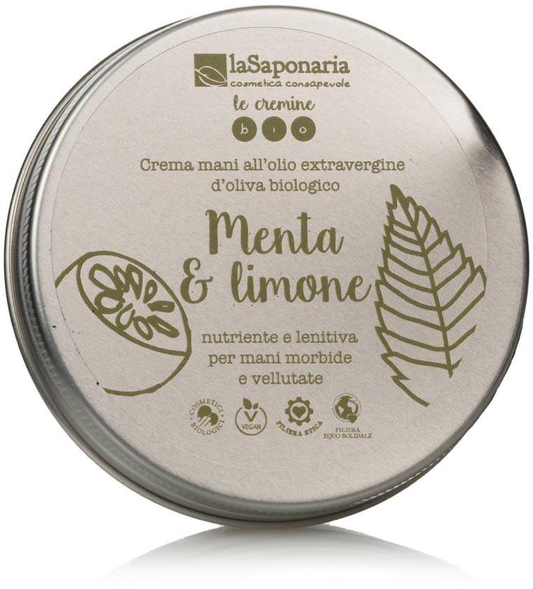 laSaponaria Krém na ruky s mätou a citrónom BIO, 60 ml