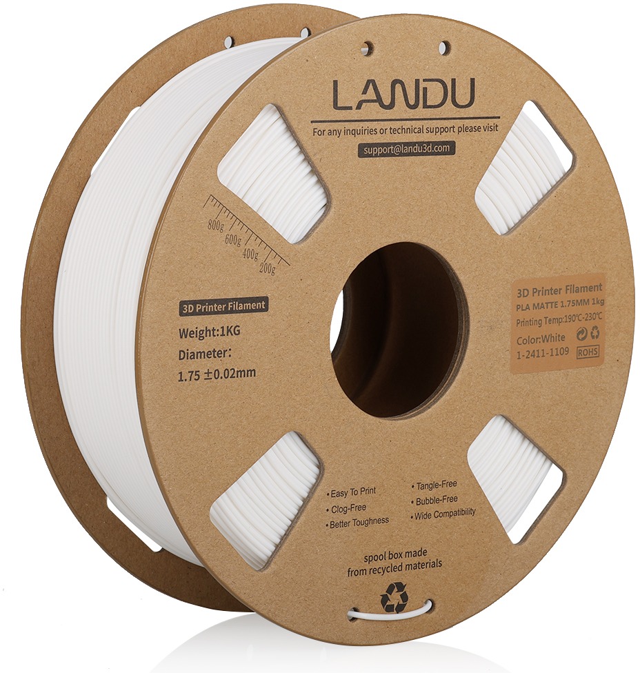 Landu PLA Matte White 1 kg