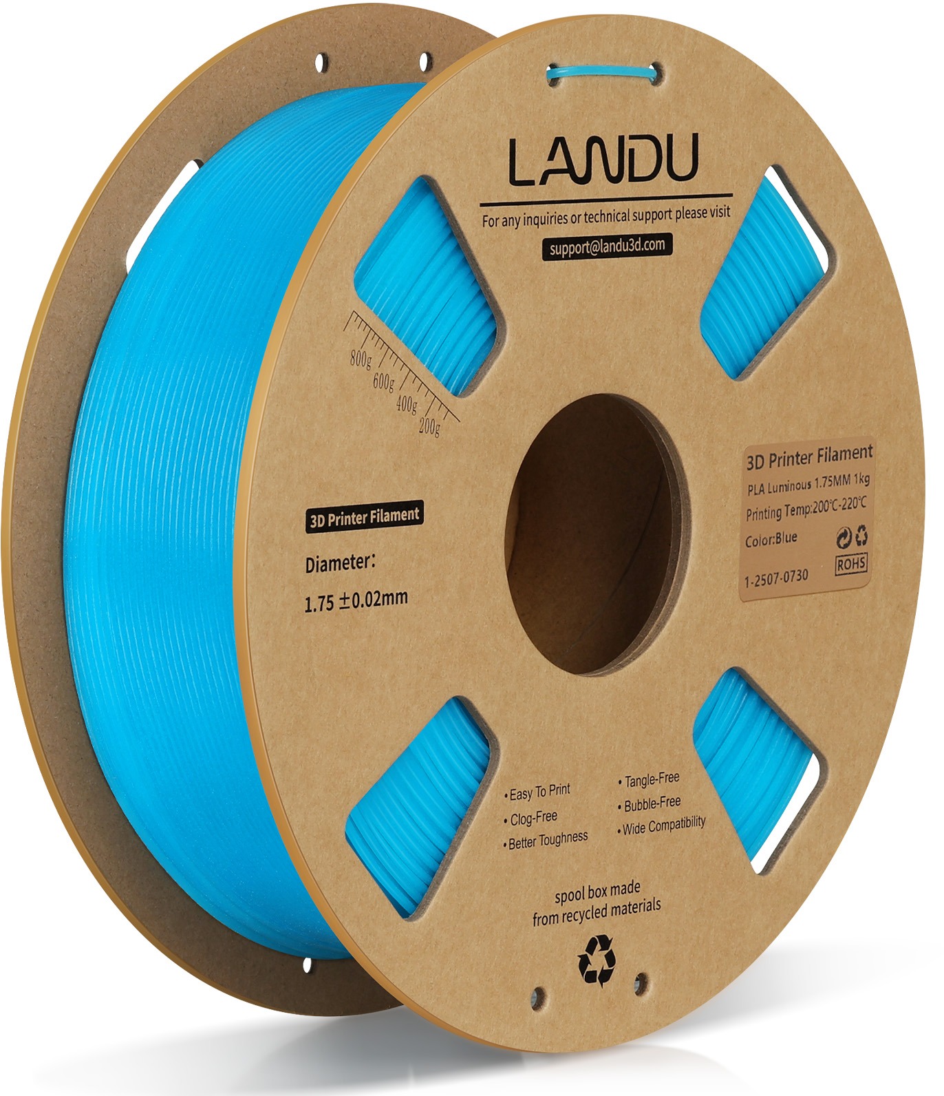 Landu PLA Luminous Blue 1 kg