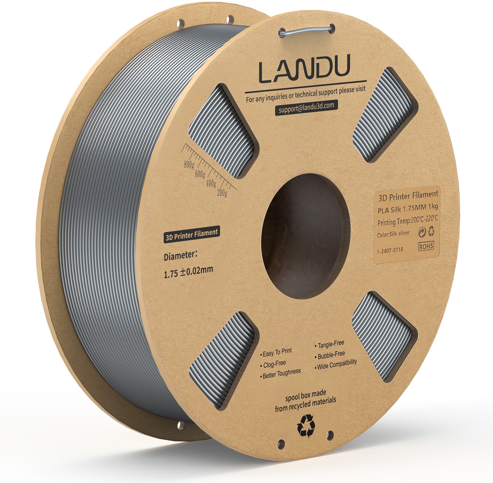 Landu PLA Silk Silver 1 kg