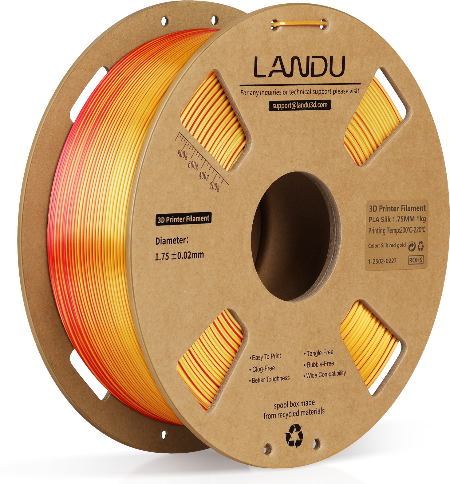 Landu PLA Silk Dual Color Red-gold 1 kg
